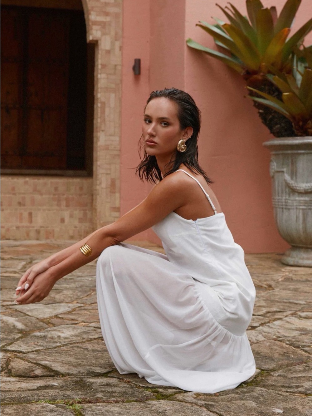 Peppermayo Heavenly Linen Maxi Dress - White - AU 12 / US 8 (L) - NWOT - Picture 2 of 8